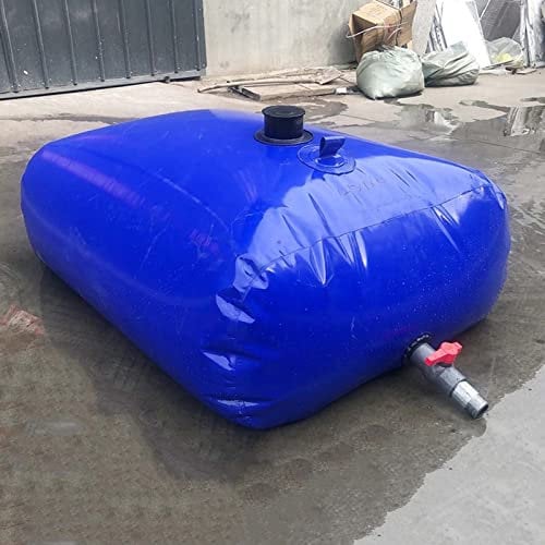 Glowshelfy Faltbarer Wassertank-Behälterbeutel, großer Camping-Wasservorratsbehälter für den Außenbereich, dürreresistenter Wasservorratstank für die Landwirtschaft für Hurrikane (1500 l: 1,8 x 1,2 x