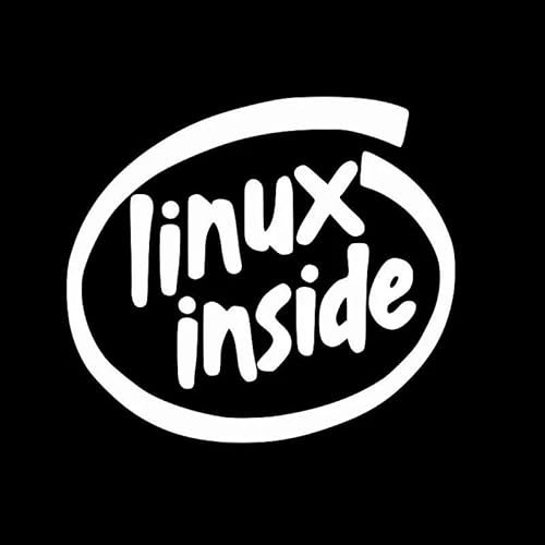 JIFENLI Car Sticker 15X13.3CM Linux Inside Funny Vinyl Decal Black/Silver Car Sticker Car-Styling