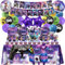 Geburtstag Deko Luftballon Partygeschirr Set-92 PCS Pappteller Tischdecke Kindergeburtstag Geschirr Jungen Birthday Party Tableware Supplies Foil Balloons Teller Servietten Tassen Party Deko