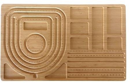 Xnferty Bead Board, Bracelet Measurement Wooden Beadboard Necklace Neading Trays Wooden Combo Beading Board Beading Mats Trays for Jewelry Bracelets Necklaces Making DIY Design (3)