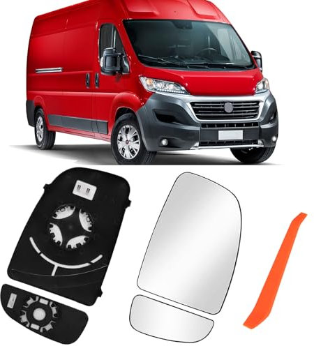 TTCR-II 2PCS Ersatzspiegel Kompatibel mit Fiat Ducato/Citron Jumper/Peugeot Boxer Rückspiegel Spiegelglas 2006-2021 Spiegelglas Außenspiegel Glas für Ducato/Jumper/Boxer Spiegelglas Beheizt (Rechts)