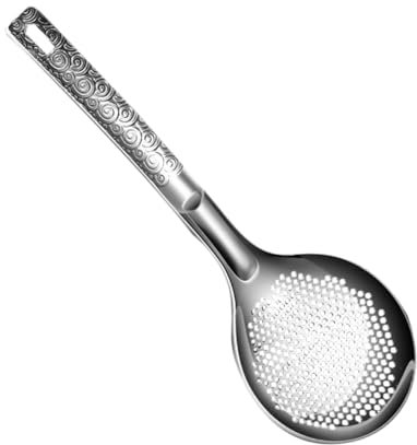 OFFSCH Stainless Steel Colander Spoon Fine Mesh Strainer Slotted Spoon Pasta Strainer for Kitchen Easy Cleaning