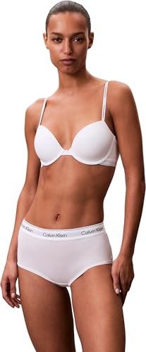 Calvin Klein Women’s Lightly Lined Demi Cup Bra with Logo Band