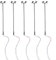 URPIZY 5Er-Pack Modellbahn-Hofbeleuchtung LED-Doppellichter OO/H0 Maßstab 1:76 Flutlicht Weiß 3V Landschaftsdekoration Gartenzubehör 12Cm Hoch