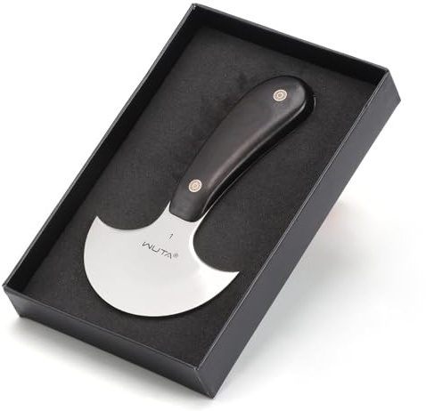 WUTA Leder Rundmesser, Ultrascharf Stahl Lederhandwerk Trimmwerkzeug für DIY Leder (3 in)