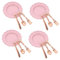 Milisten 4 Juegos Mini Cubiertos Mini Plato de casa de muñecas casa de muñecas Mini Plato Cuchara Platos en Miniatura para casa de muñecas Cuchara Tenedor en Miniatura Rosa
