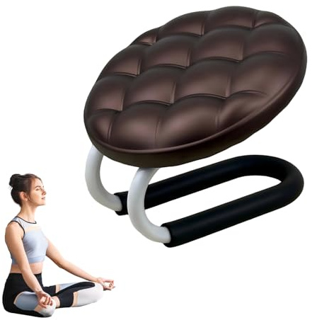 Zenova Kneeling Meditation Stool - Ergonomic Meditation Chair,Yoga Meditation Prayer Bench Elevated Kneeling,Anti-Skid Stable Base,Multi-Use for Women Men Yoga/Prayer/Relaxation (Brown)