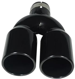 1PCS Car Accessor Universal Double Rear Exhaust Tip Stainless Steel Tail Pipe Dual Outlet Muffler Pipe Silencer Fuel Gas Pump