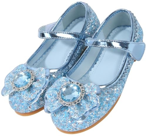 ZOUPREME Scarpe da Principessa per Bambina, Costumi Ballerine Elsa per Bimba per Feste Spettacoli Matrimoni