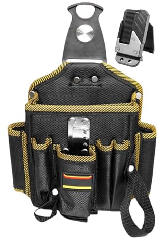 Hüft-Werkzeugbeutel Große Kapazität, Leicht, Arbeits-Utility-Bag | Techniker Arbeits-Organizer Werkzeugtaschen Gürtelhalter Dachdecker Arbeiter Erwachsene