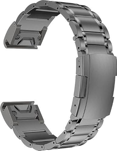 synsing Titan Armband 22mm Kompatibel mit Fenix 9 8 47mm/E 47mm/7/6 Pro/5 Plus/Forerunner 965 955,26mm Metall-Uhrenarmband mit Schnellverschluss Kompatibel mit Fenix 9 8 51mm/Enduro 3 51mm/7X Pro/6X