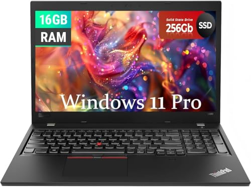 Lenovo Thinkpad L580 Business Laptop, 15.6inch Display, Intel Core i5-8250U, 16GB RAM, 256GB SSD, HDMI, QWERTY Keyboard, Windows 11 Pro (Renewed)