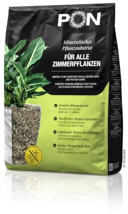PON Pflanzsubstrat für Zimmerpflanzen - LECHUZA-PON 30 Liter | Mineralisches Pflanzgranulat, torffrei, vorgedüngt, optimale Drainage & Wurzelbelüftung, Alternative zu Blumenerde, 14055