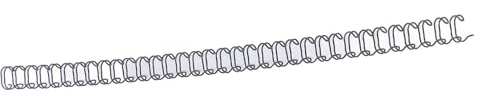AMONIDA Dubbelslinga Trådbindning Rygg Hållbar 100 STK Set för 20 Ark A4-papper Järn Nylon 6,4 Mm Diameter (Svart)