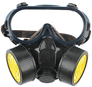 AIU Atemschutzmaske Doppeltank Gasmaske Anti-Staub- Formaldehyd/Lackierung