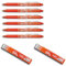 Pilot Frixion Clicker Feiner Tintenroller | versenkbare Spitze | Strichstärke 0,7 mm (medium) (Orange, 6er Pack | Incl. 6 Minen)