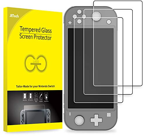 JETech Protection D'écran pour Nintendo Switch Lite 2019, Film Verre Trempé, HD Transparent, Lot de 3