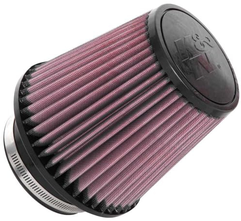 K&N Universal Clamp-On Air Filter: High Performance, Premium, Washable, Replacement Filter: Flange Diameter: 4 In, Filter Height: 6 In, Flange Length: 1.75 In, Shape: Round Tapered, RU-5060