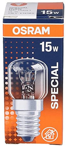 Lampe Glühlampe Bosch 070779 00070779 Röhrenbirne Ersatzlampe E14 15W 22mmØ 49mm 300Grad 230V Backofen Kühlschrank Mikrowelle