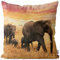 VOID Elefanten Steppe Afrika Kissenbezug Kissenhülle Sofakissen Kissen Deko Outdoor-Kissen Dekokissen, Kissen Größe:50 x 50 cm