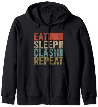 Gaming Clan Eat Sleep Clash Repeat Retro Clash Kapuzenjacke