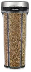 Cole & Mason Saunderton Herb and Spice Storage Jar and Shaker with Herbs Included, Adjustable Multi-Use Seasoning Dispenser with Precision Pour Control