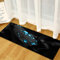 Morbuy Personalisierte Fußmatte Rutschfester Türvorleger mit 3D Pflanzendruck, Schmutzfangmatte Waschbar Fussmatte Innen Badteppiche (40x120cm,Blauer Wassertropfen)
