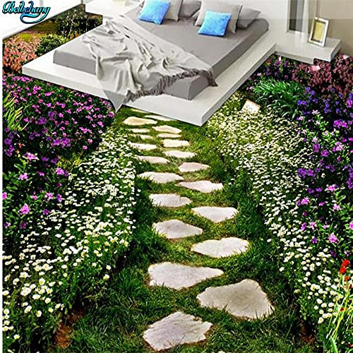 Große benutzerdefinierte Bodenbelag Blumenwege Toilette Badezimmer Schlafzimmer 3D Boden Dekorative Gemälde-250 * 175cm