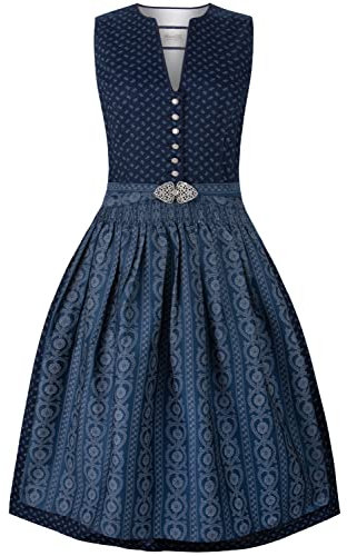 Stockerpoint Damen Dirndl Ellie I Größe 32-48 I Trachtenkleid mit Schürze & liebevollen Details I 100% Baumwolle I Atmungsaktiv & pflegeleicht I Perfekt für Trachten & Festlichkeiten
