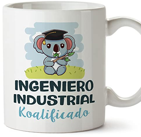 MUGFFINS Tazas para INGENIERO INDUSTRIAL hombre - En Español - Koalificado/koalificada - 11 oz / 330 ml - Regalo original y divertido