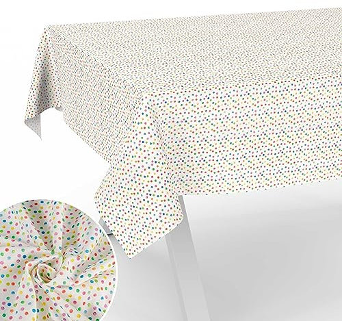 Stoff Tischdecke Tischwäsche Textil Tischtuch Baumwolle Polyester Gewebe abwaschbar pflegeleicht, in rund oval eckig Mimi 160x120cm Schnittkante