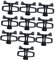 Oshhni Tendeur à cliquet de Fil de crépine de clôture électrique, 10 pièces, Ferme avec Clip, tendeur en Ligne Portable pour Piscine, Robuste