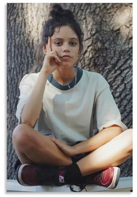 Jenna Ortega Poster Schauspieler Kunst Tapete (1) Wandkunst Poster Scroll Leinwand Gemälde Bild Wohnzimmer Dekor Zuhause 60 x 90 cm
