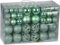 SpirWoRchlan 100 Pieces Shatterproof Baubles Set. Christmas Tree Decorations Ornament Balls With Hooks & String Hanging. Home Decor 3,4 & 6 CM Baubles-Matt, Shiny & Glitter Finish Green