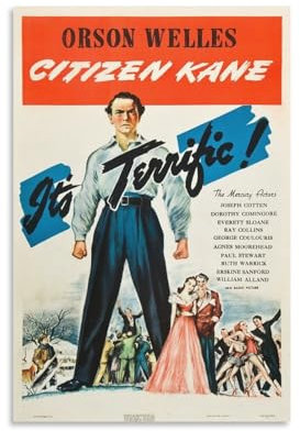 LIANGSHUANG 1941 American Expressionist Film Citizen Kane, Poster, Bild, Druck, Wandkunst, Poster, Gemälde, Leinwand, Poster, Kunstwerke, Raumästhetik, 30 x 45 cm