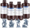 ANYCUBIC 3D Drucker Resin, UV 405nm Standard Rapid Photopolymer Resin, mit Hoher Genauigkeit und Schneller Aushärtung und Hervorragender Fließfähigkeit für den LCD DLP 3D Printer (Grau, 1kg, 4pcs)