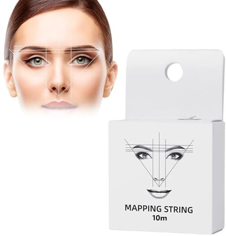 Accesorio para Regla de Tatuaje para Cejas,Hilo de Mapeo de Cejas Pre-entintado,Herramienta Profesional para Microblading,Seguro y Hipoalergénico,Precisión y Calidad en Cada Uso(10 M)