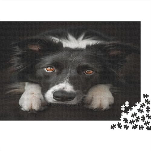 Border Collie Puzzles -1000 Teile Holz Puzzle Für Erwachsene 1000pcs (75x50cm)