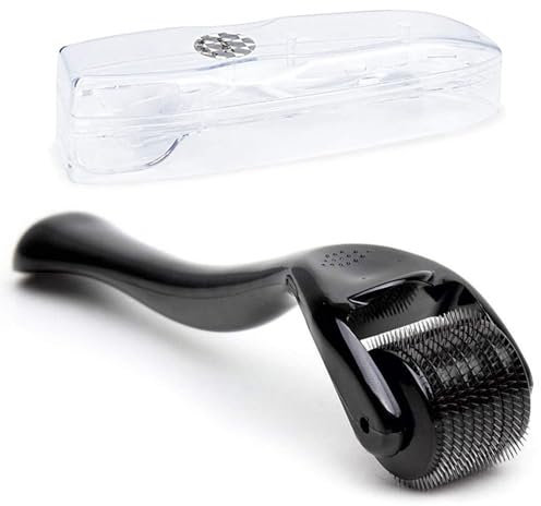 Microneedling Roller Cheveux Repousse,Roller Barbe,540 Aiguilles en Titane de 0,5 mm,Rouleau à barbe pour Stimule Repousse Cheveux/Pousse Barbe