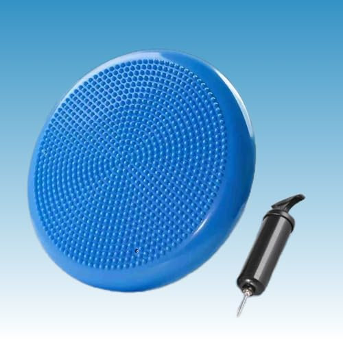 Balance Wobble Cushion for Adults and Kids, Air Stability Yoga Inflatable Balance Disc Massage Pad for Physio, Posture & Fitness, Sensory Toys Pump Included Wobble Board