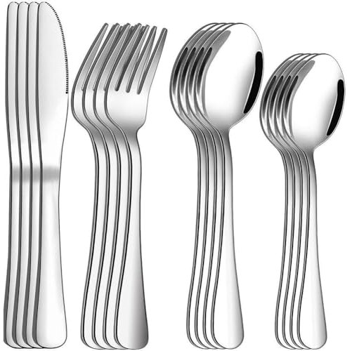 Besteck-servierbesteck-set Aus Edelstahl, 16-teilig, Besteck-set Für 4 Personen, Inklusive Messer/gabel/löffel, Essbesteck Für Zu Hause