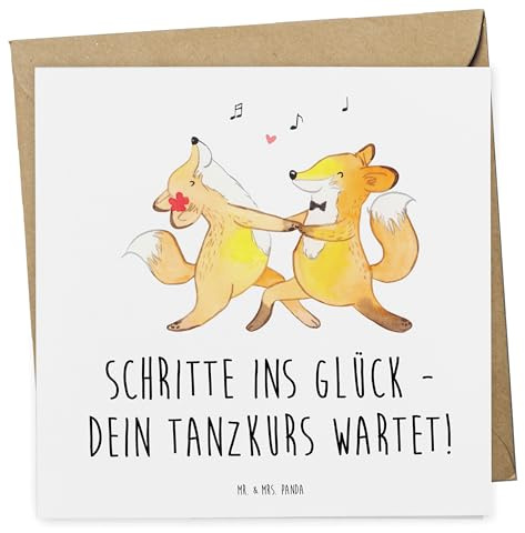 Mr. & Mrs. Panda Gutschein Tanzkurs Glück - Geschenk, Geburtstag, Gutscheinkarte, Karte, besondere Anlässe, Geschenkkarte, Tanz, Geschenkgutschein, für Kollegen, Tanzerfahrung, Tanzvergnügen