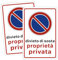 2pz Cartello proprietà privata divieto di sosta in Alluminio Metallo 30cm x 20cm– Resistente UV Impermeabile Facile da installare Fori inclusi