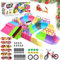 Tlater Finger Skateboard Park, DIY Halfpipe Fingerskateboards Set Inkl. Fingerboard Rampes, Skateboards und Finger Fahrrad - Finger Skateboard Rampen Set - Für Fingersportarten, Geschenk Für Kinder
