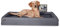 SABRO KUDDE Orthopädisches Hundebett – Martin Rütter – Hochwertiges Kunstleder – Waschbar & Wasserabweisend – Ergonomisch – Premium Haustierzubehör für Mittelgrosse, Grosse Hunde XL in Grau
