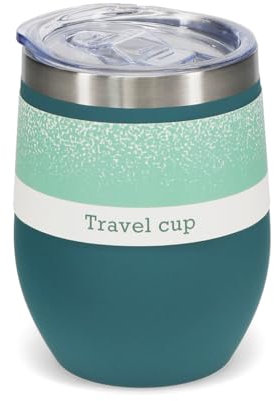 Rex London Rubber Coated Travel Cup 350ml - Petrol Blue