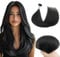 Yuniffe U Tip Hair Extensions Real Human Hair Extensions U Tip Hot Fusion Hair Extensions Remy Straight Hair Extensions Nail Tip Keratin Real Hair Extensions Jet Black 14 inch 50g/50s