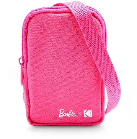 Barbie x Kodak Custodia Morbida con Chiusura a Cerniera e Tracolla a Spalla per Stampante Fotografica Barbie x Kodak Printomatic e Step Slim, Rosa (Solo Custodia)