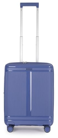 Stratic Straw T Hartschalen-Koffer Trolley Handgepäck Koffer klein Reisekoffer, nachhaltig, 4 Rollen, erweiterbar, TSA-Schloss (Größe S, Navy)