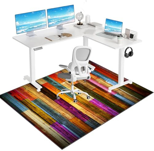 Tkuhknag Tapis de Chaise pour Les Chaises de Jeu ou de Bureau, Tapis protège-Sol pour Chaise de Bureau, Tapis de Chaise Gaming Antidérapant Protège Le Sol, Tapis de Sol Gaming 200 x 230 cm
